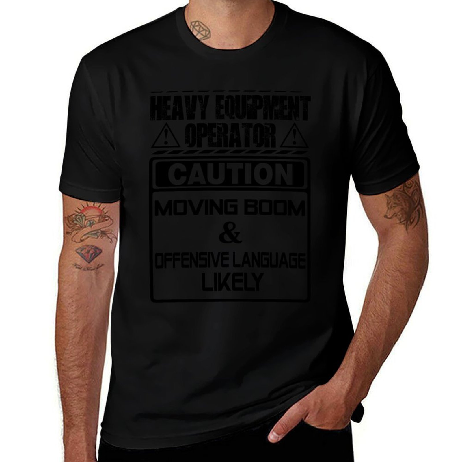 Heavy Equipment Operator Shirts - Wektorowy nadruk tła: operator ciężkiego sprzętu,