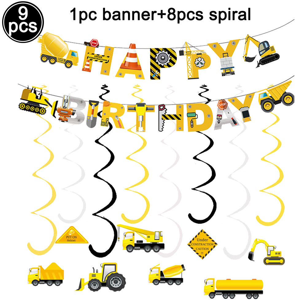 Zestaw balonów: koparka, złoto – Heavy Equipment Birthday Theme recenzja i cena