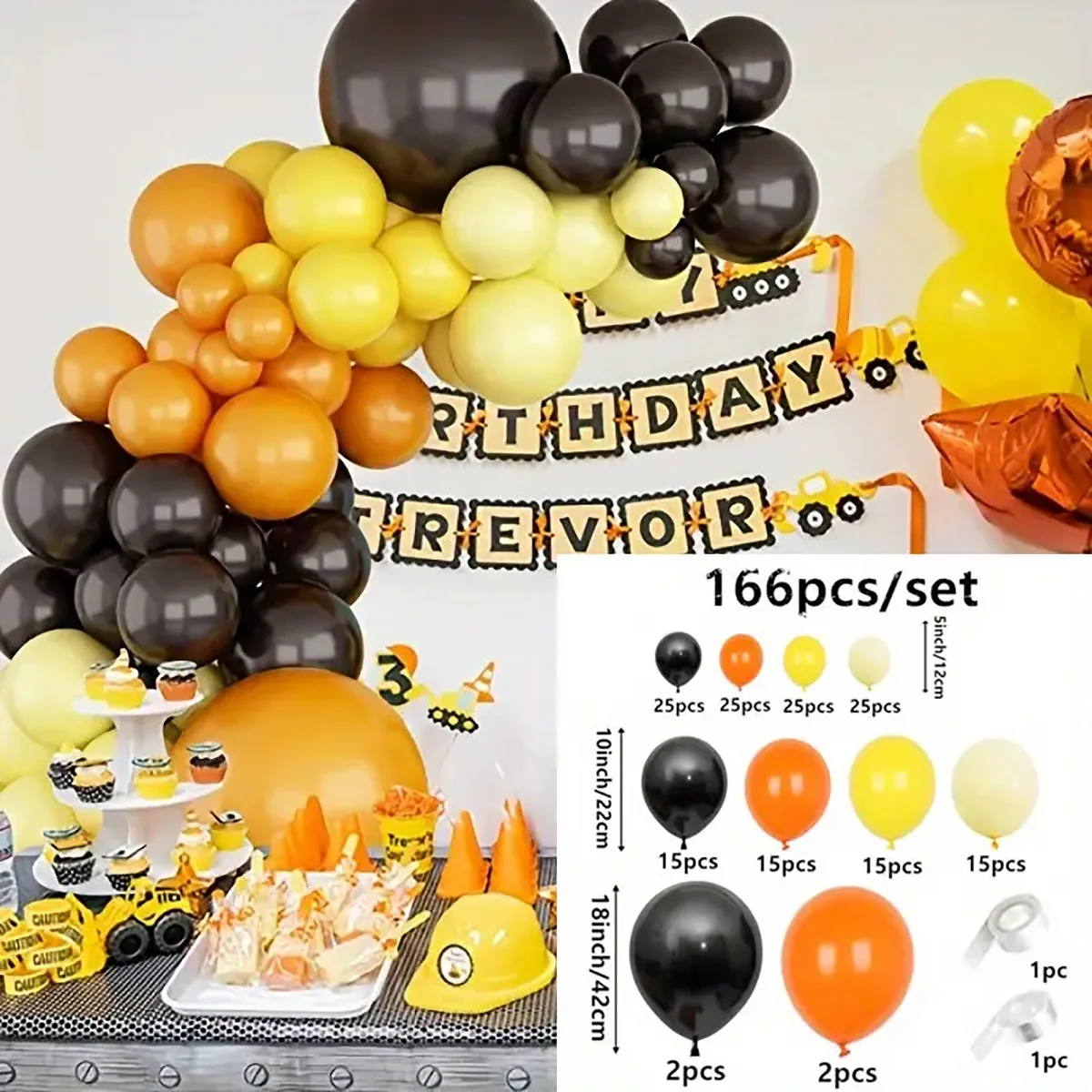 Zestaw balonów z motywem kopar – Heavy Equipment Birthday Theme recenzja i cena