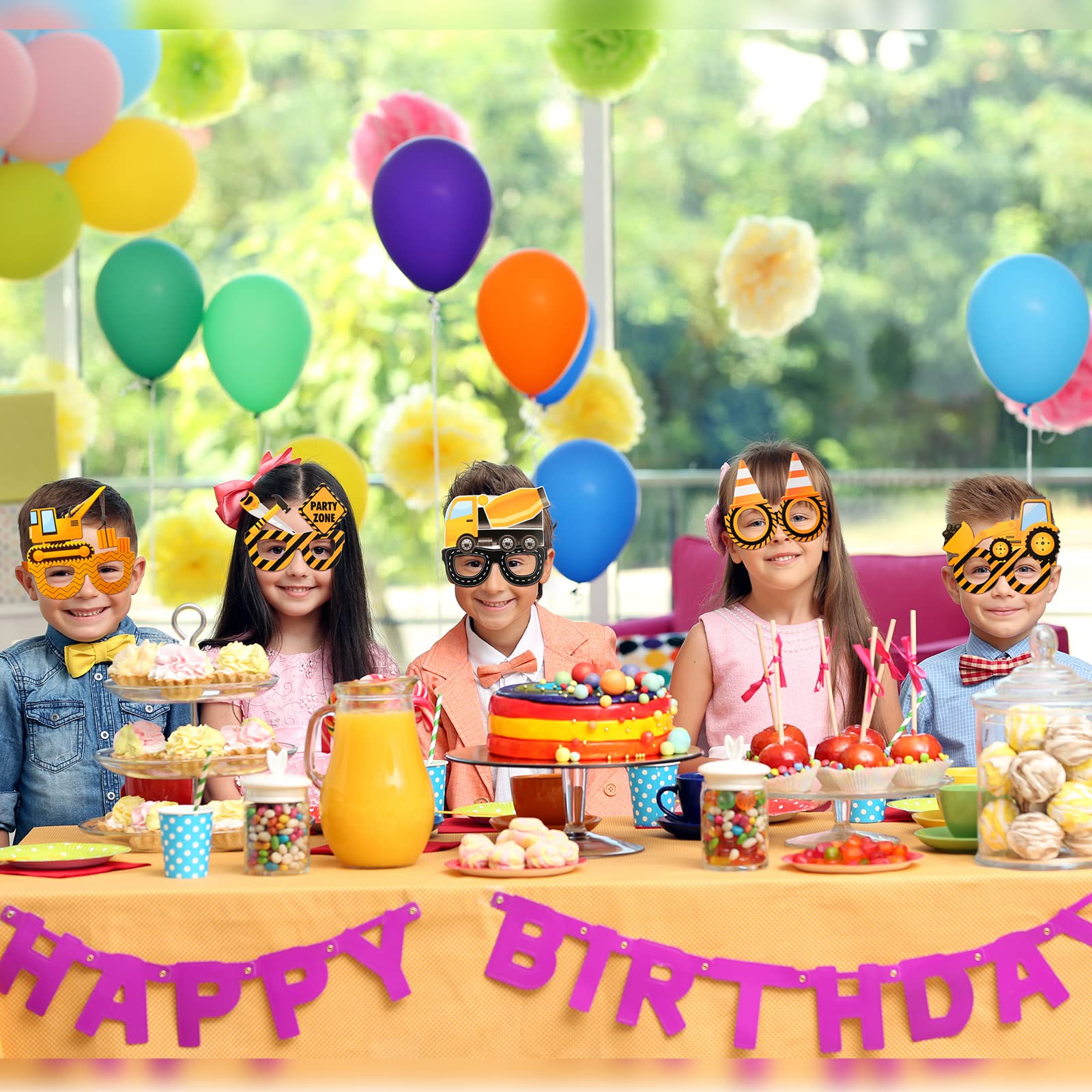 12 szt. Okulary z motywem budo – Heavy Equipment Birthday Theme recenzja i cena
