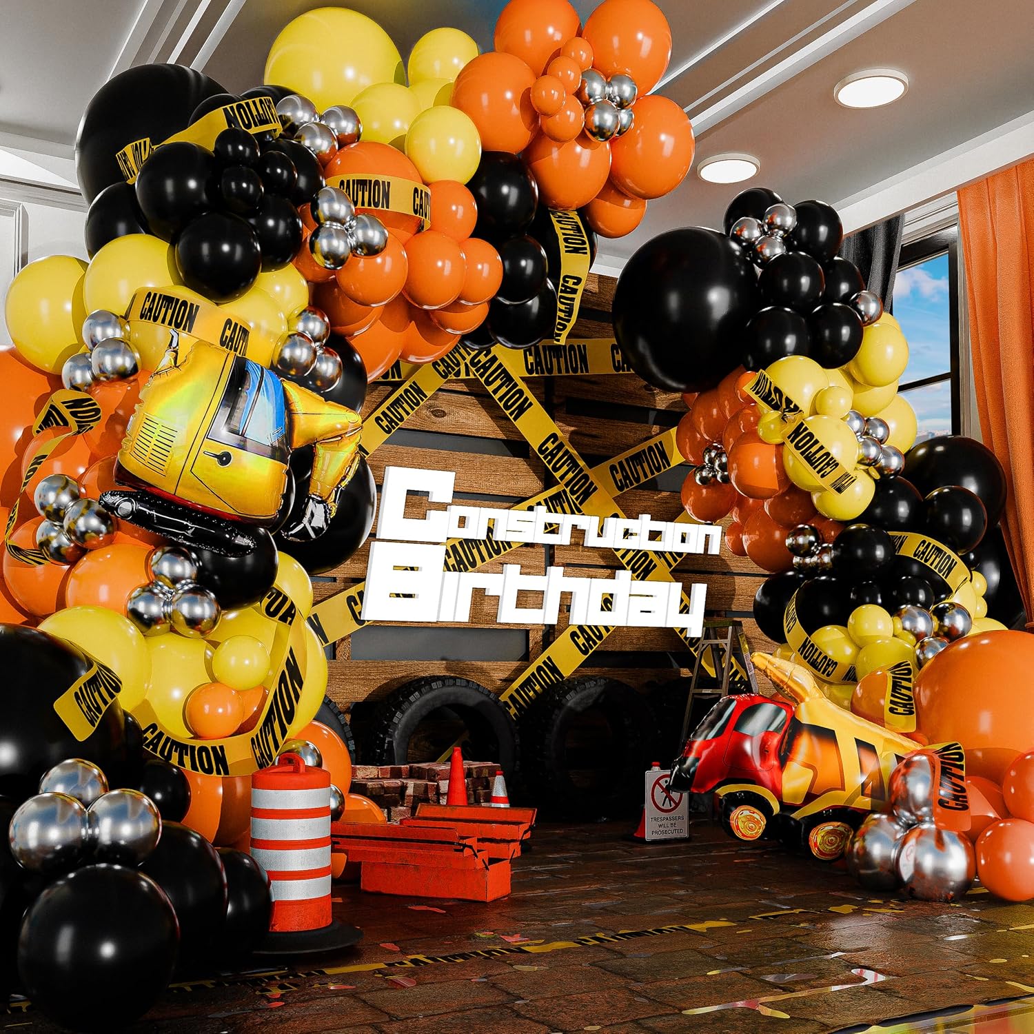 Zestaw do budowy łuku balonowe – Heavy Equipment Birthday Theme recenzja i cena