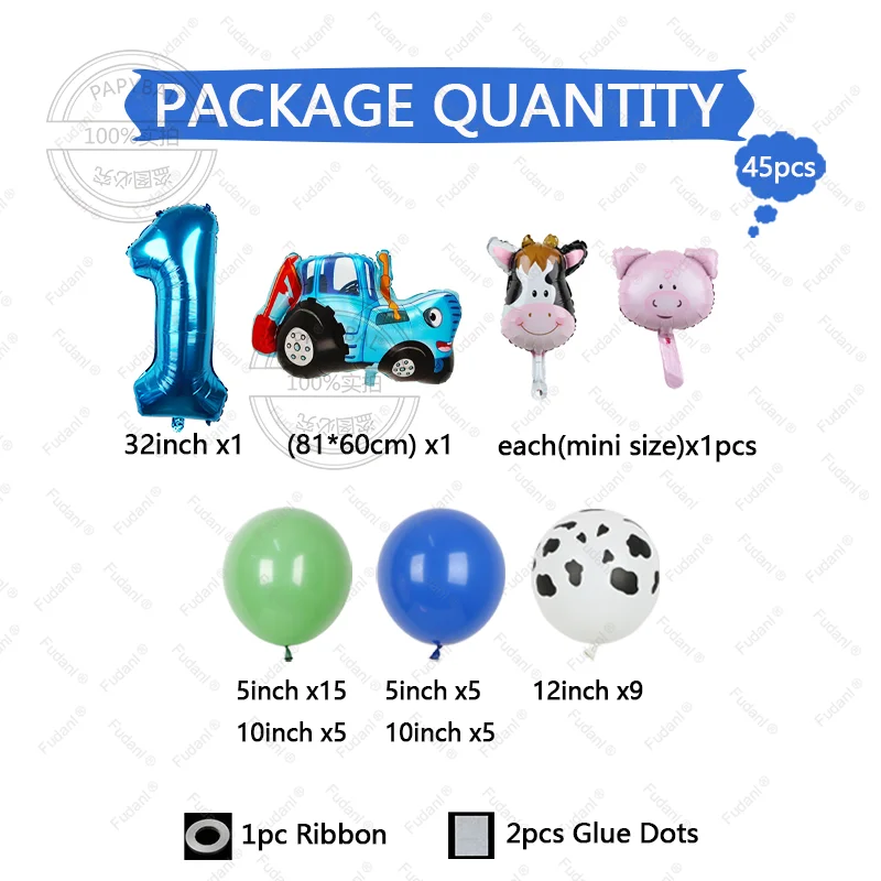 45 sztuk/zestaw Balony z numer – Heavy Equipment Birthday Theme recenzja i cena