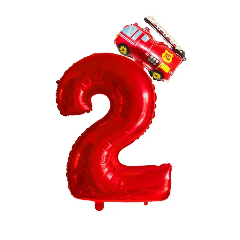 2 szt. 32-calowe czerwone balo – Heavy Equipment Birthday Theme recenzja i cena