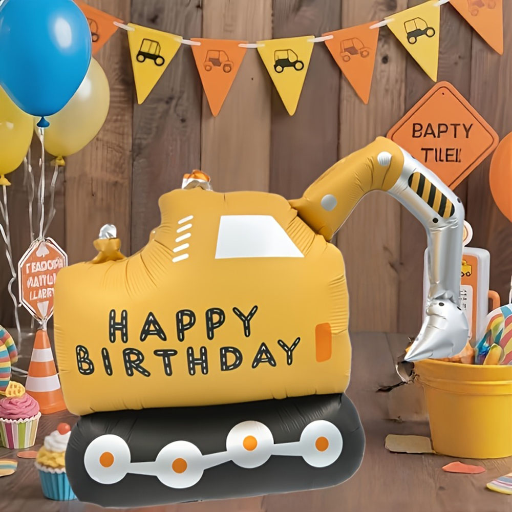 Balony na przyjęcie budowlane, – Heavy Equipment Birthday Theme recenzja i cena