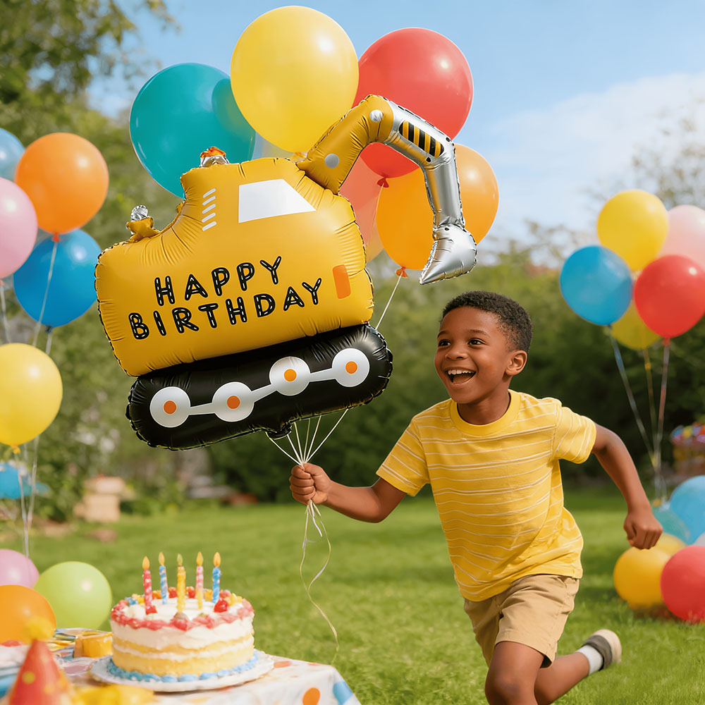 Balony na przyjęcie budowlane, – Heavy Equipment Birthday Theme recenzja i cena