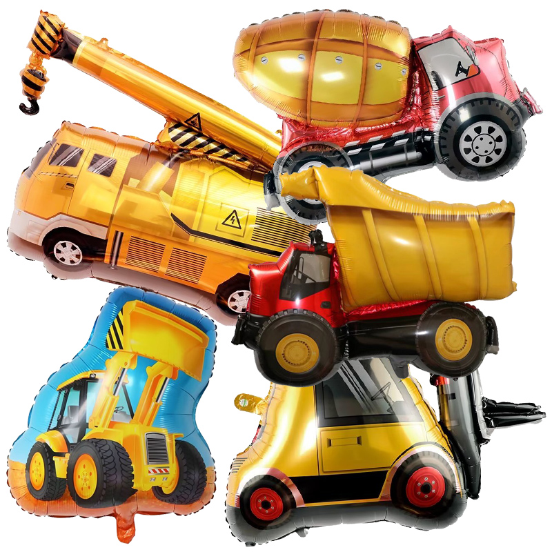 5 szt. Balony w kształcie poja – Heavy Equipment Birthday Theme recenzja i cena